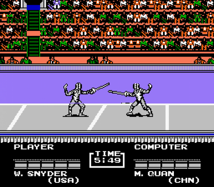 Track and Field II retro NES video game Track and Field sports olympic competition arcade athletics multiplayer mini games classic console title Nintendo Entertainment System release gameplay