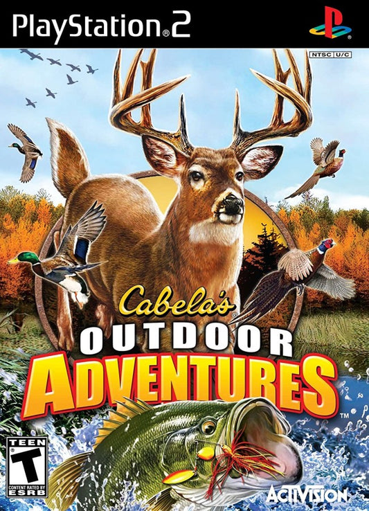 Cabela’s Outdoor Adventures 2010 for PlayStation 2 with hunting, fishing, and wilderness exploration theme cover art 