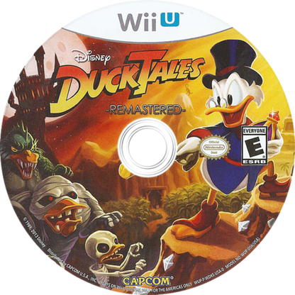 DuckTales Remastered Nintendo Wii U video game, action platformer, classic Disney adventure, HD remaster, retro-inspired gameplay disc