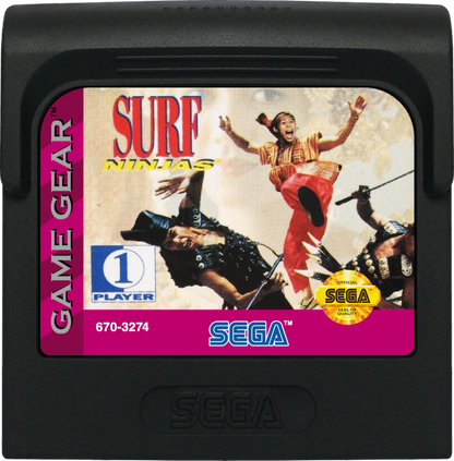 Surf Ninjas cartridge for Sega Game Gear (GG) video game