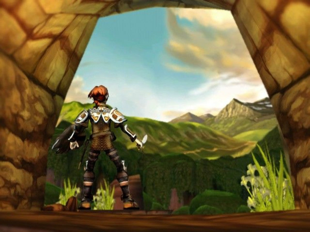 Knights Apprentice Memoricks Adventures retro Xbox video game Knights Apprentice fantasy action adventure puzzle platform gameplay magical world exploration story driven console title Xbox release gameplay