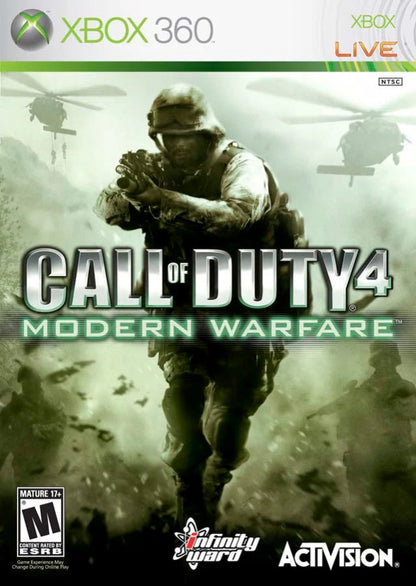 Call of Duty 4: Modern Warfare cover art for Xbox 360 (X360) first-person shooter video game