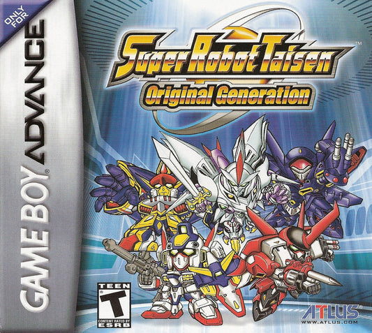 Super Robot Taisen Original Generation Game Boy Advance GBA tactical RPG turn-based strategy mech combat game original characters front box cover