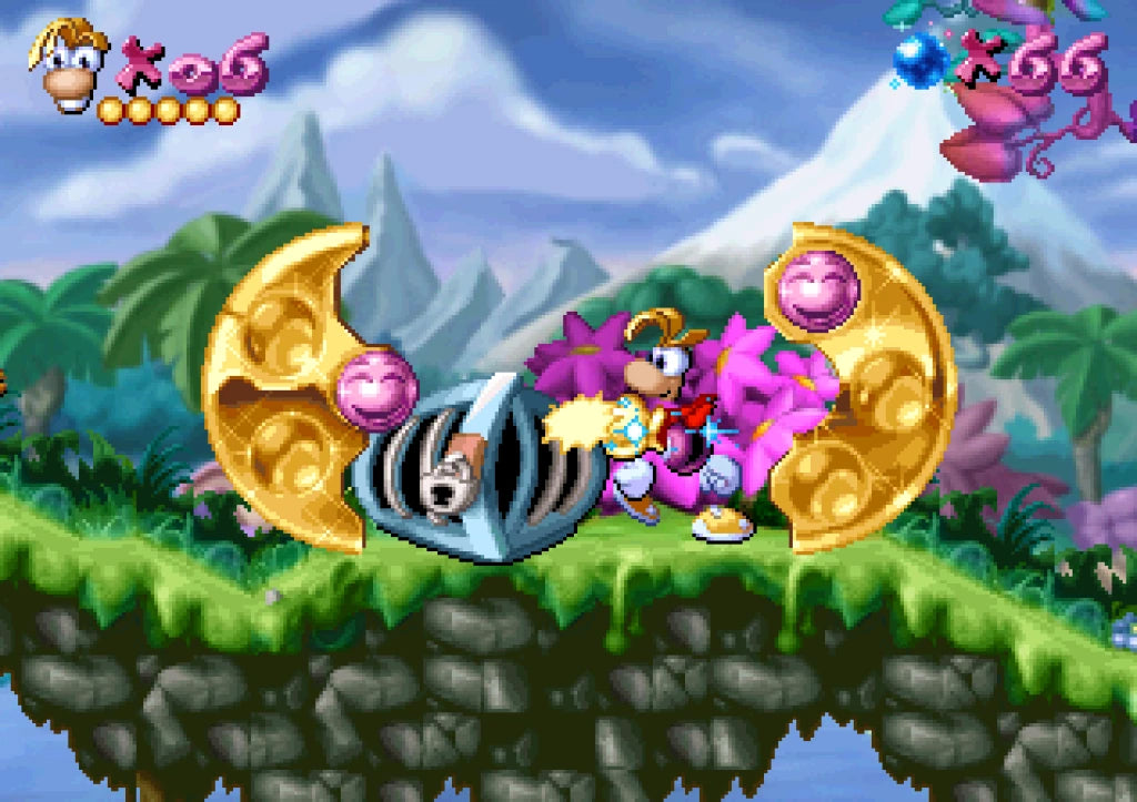Rayman Atari Jaguar JAG for platforming adventure video game fans featuring Rayman colorful fantasy worlds side scrolling action enemy battles unique abilities power ups challenging levels collectibles and classic Atari Jaguar gameplay collectible retro gaming appeal gameplay