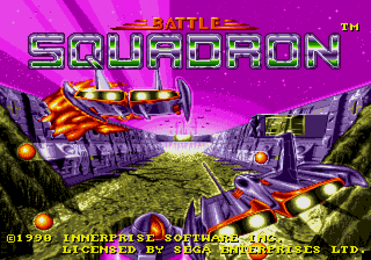 Battle Squadron Sega Genesis GEN for shoot em up video game fans featuring intense space combat enemy spacecraft waves power ups weapon upgrades challenging stages boss battles fast paced arcade action and classic Sega Genesis gameplay collectible retro gaming appeal gameplay
