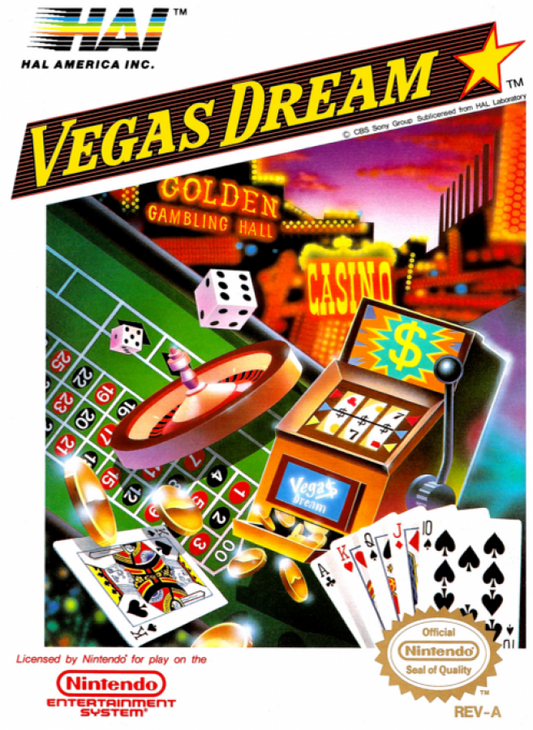 Vegas Dream cover art for Nintendo Entertainment System (NES) retro video game