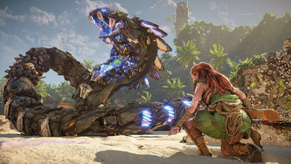 Horizon Forbidden West Launch Edition for PS4 featuring special edition packaging and post apocalyptic adventure artwork gameplay