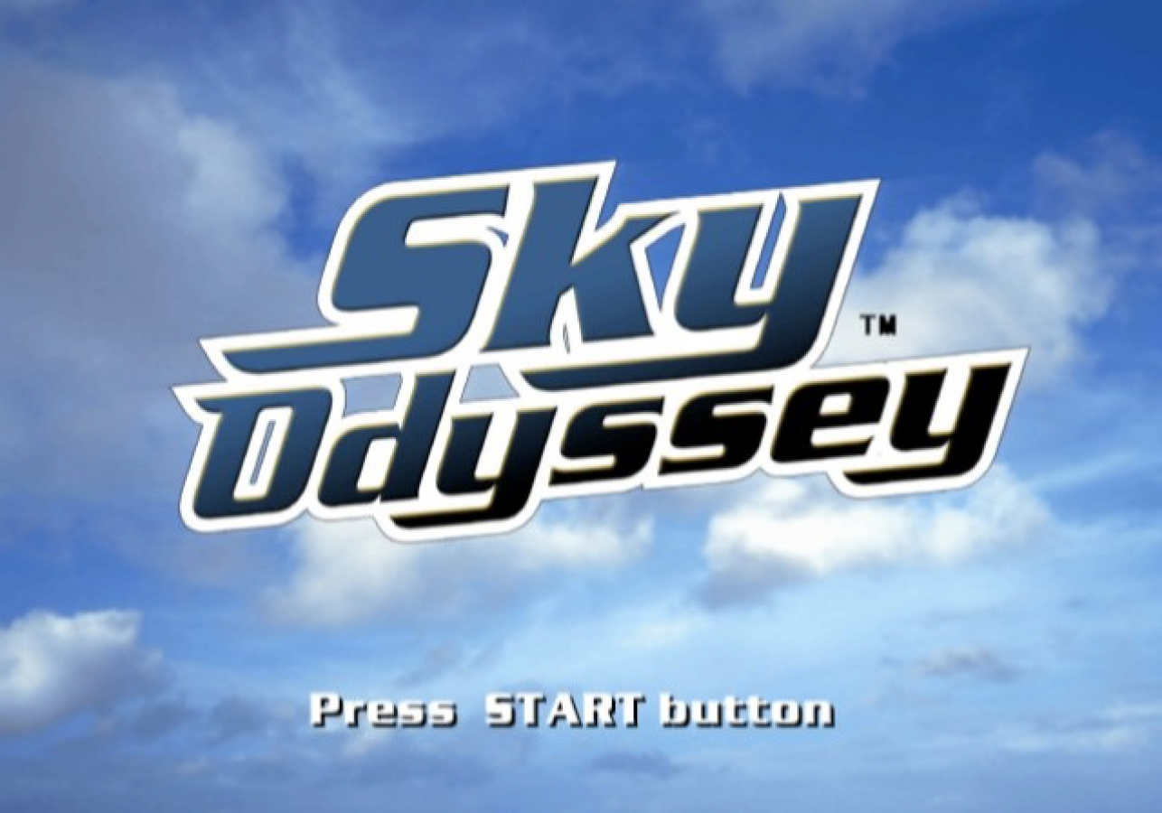 Sky Odyssey PS2 PlayStation 2 flight adventure simulation game retro video game title screen