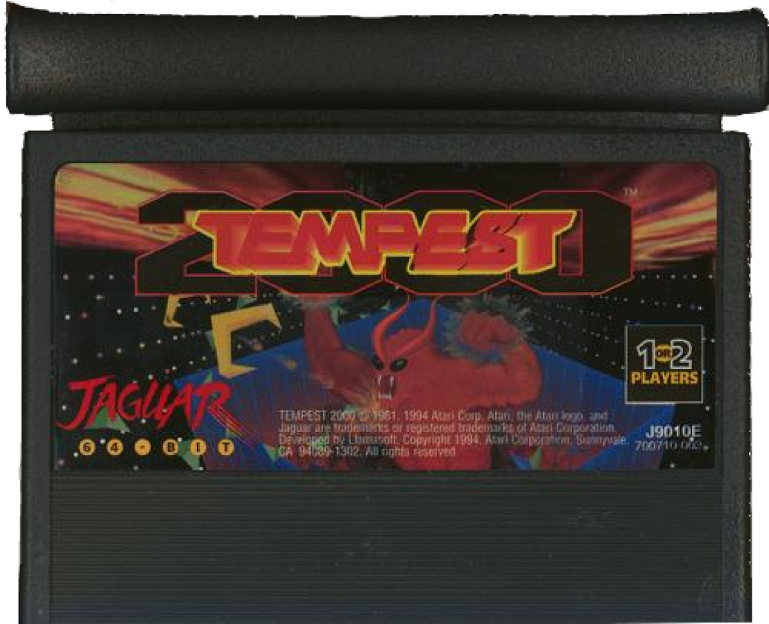 Tempest 2000 Atari Jaguar Tempest 2000 vector arcade shooter retro 90s tube shooter fast paced action game geometric tunnel combat classic arcade style gameplay collectible Jaguar game cartridge