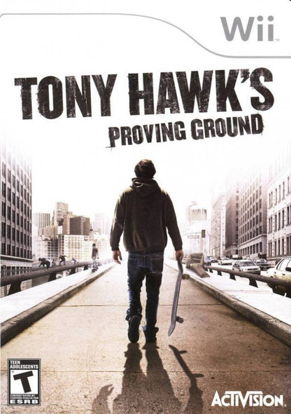 Tony Hawk’s Proving Ground cover art for Nintendo Wii (Wii) featuring customizable skaters, motion‑controlled tricks, and career progression across diverse skate parks.