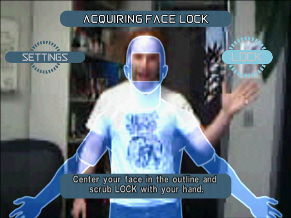 EyeToy: AntiGrav gameplay for PlayStation 2 (PS2) motion-controlled futuristic hover-racing action video game