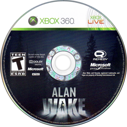 Alan Wake Limited Edition for Xbox 360 with special packaging and bonus collectible content disc