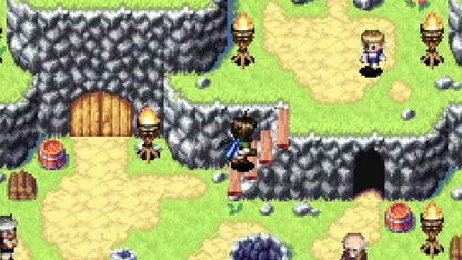 Golden Sun: The Lost Age [CIB] for Game Boy Advance (GBA) featuring an epic follow-up RPG where a new party wields Psynergy to explore expanded lands, solve intricate dungeon puzzles, and unleash powerful Djinn summons; continue the sweeping Golden Sun storyline with deeper customization and larger adventures in this complete-in-box classic gameplay screenshot