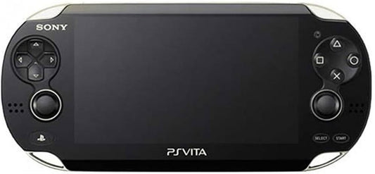 PlayStation Vita PS Vita 1000 Black handheld gaming console featuring OLED touchscreen display dual analog sticks front and rear cameras portable gaming with physical and digital titles scratch and scuff cosmetic condition Sony handheld entertainment collectible gaming appeal