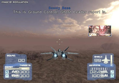 Rebel Raiders: Operation Nighthawk – PlayStation 2 (PS2) video game gameplay, aerial combat action game.