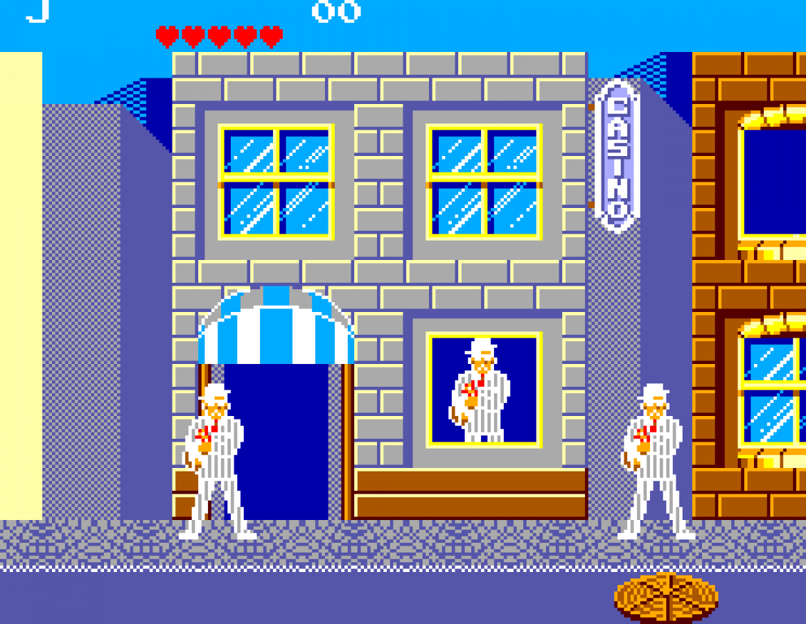 Gangster Town – Sega Master System (SMS) gameplay for light gun shooter video game