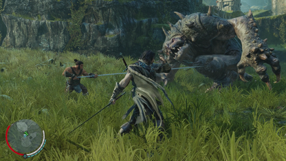 Middle-earth Shadow of Mordor for Xbox 360 open world action role playing video game featuring the Nemesis System brutal melee combat Tolkien inspired fantasy world and immersive Lord of the Rings universe experience gameplay