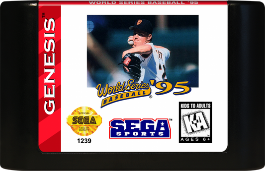World Series Baseball 95 cartridge for Sega Genesis (GEN) video game