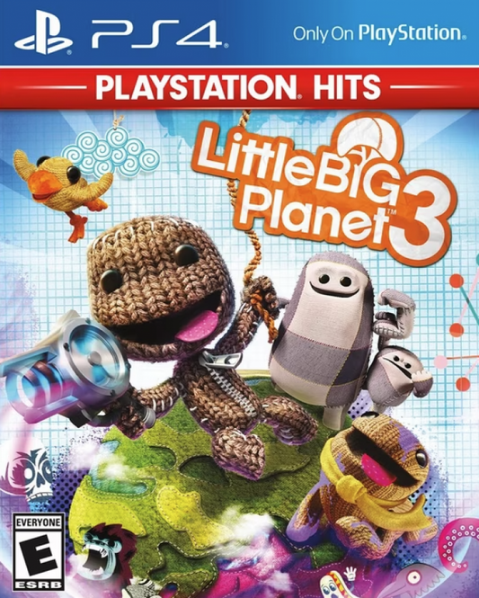 LittleBigPlanet 3 [PlayStation Hits] – PlayStation 4 (PS4) video game cover art, creative platformer adventure game.