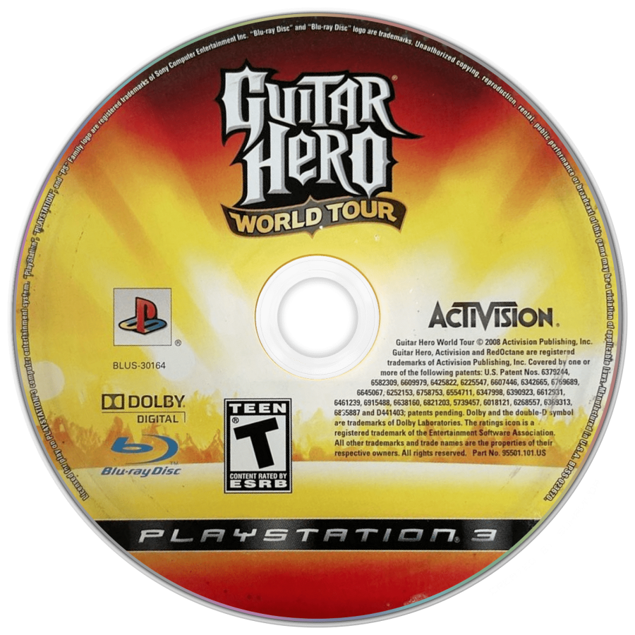 Guitar Hero World Tour disc for PlayStation 3 PS3 video game