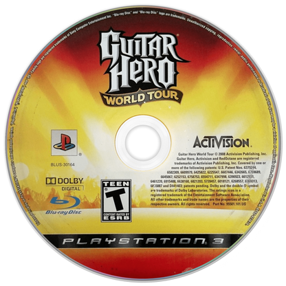 Guitar Hero World Tour disc for PlayStation 3 PS3 video game