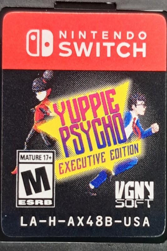 Yuppie Psycho Executive Edition Nintendo Switch for survival horror adventure video game fans featuring psychological horror gameplay office nightmare exploration puzzle solving stealth mechanics dark humor mysterious storyline retro inspired visuals expanded edition content collectible gaming appeal cartridge