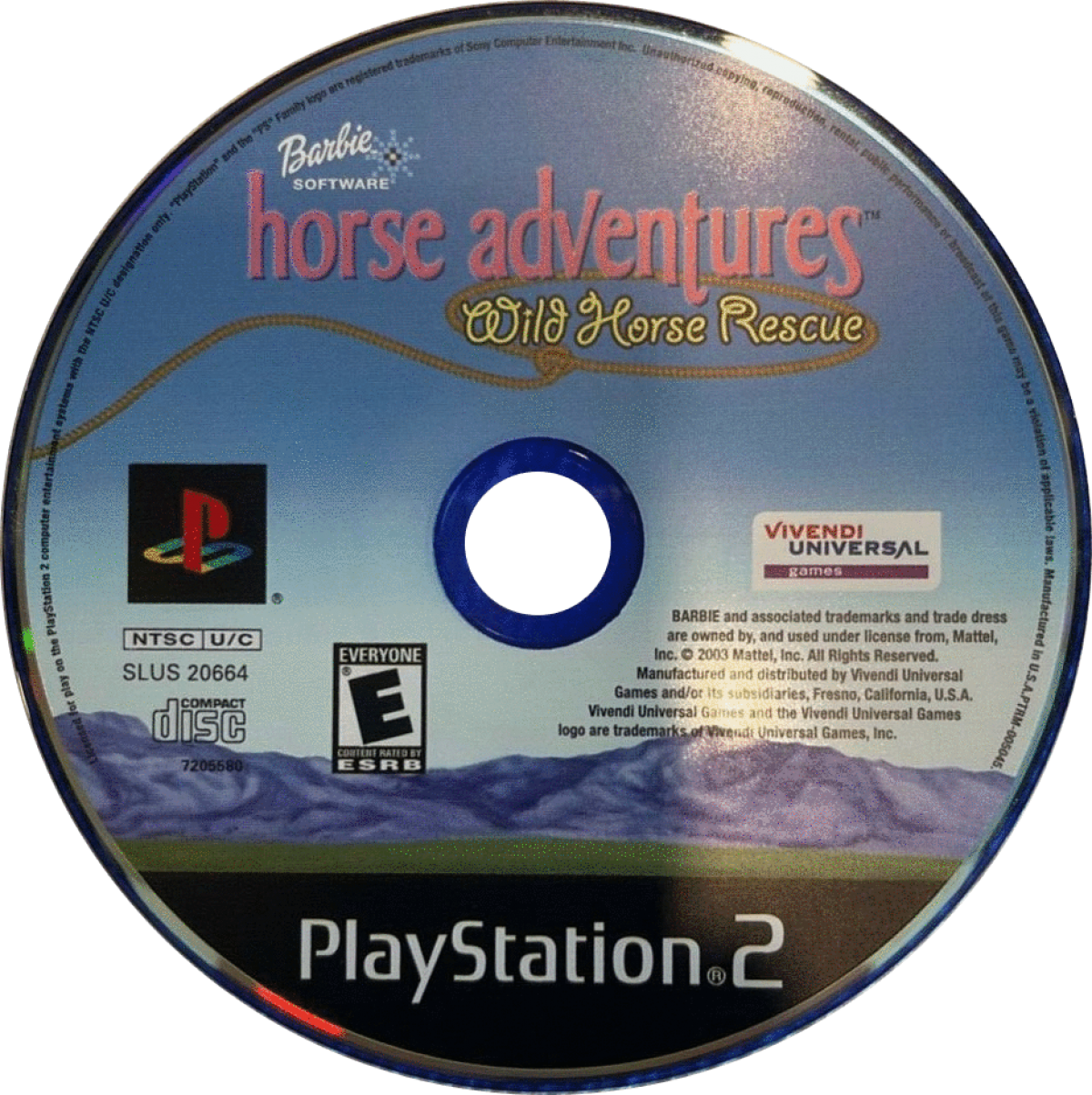 Barbie’s Horse Adventure: Wild Horse Rescue for PlayStation 2 with horseback riding and animal rescue theme disc
