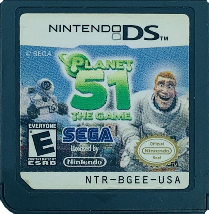 Planet 51 Nintendo DS video game, action adventure, movie tie-in gameplay, family-friendly handheld console title cartridge