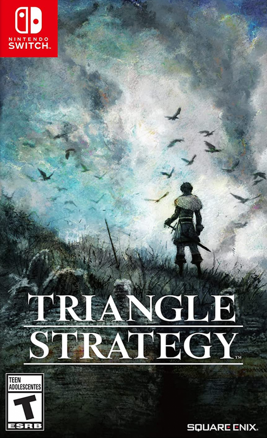 Triangle Strategy Nintendo Switch game featuring tactical turn-based RPG gameplay with strategic decision-driven storytelling front cover