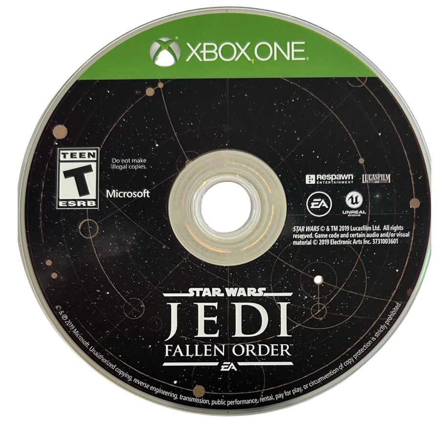 Star Wars Jedi: Fallen Order for Xbox One, disc image for an action-adventure sci-fi video game