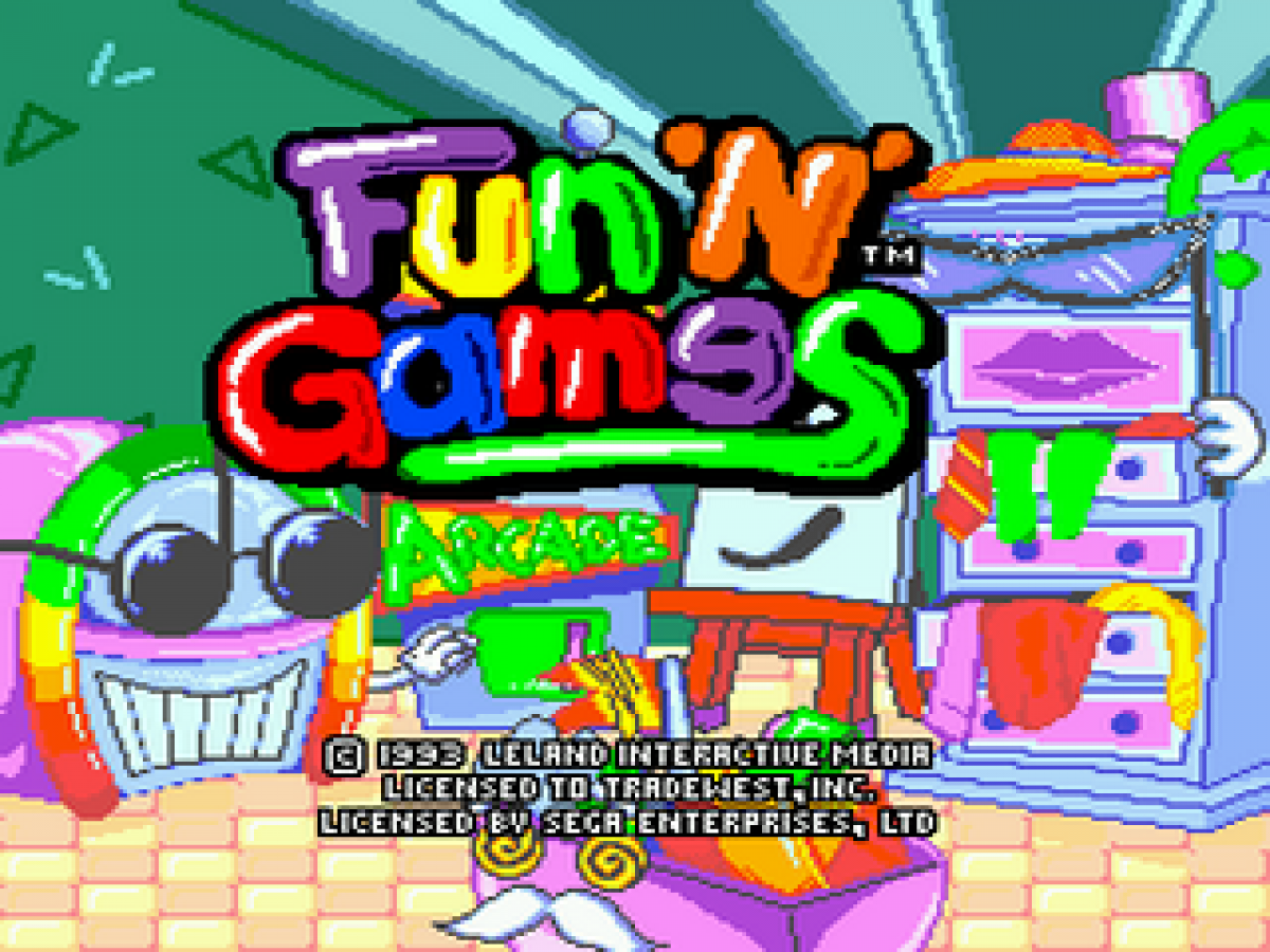 Fun 'n Games title screen for Sega Genesis (GEN) video game