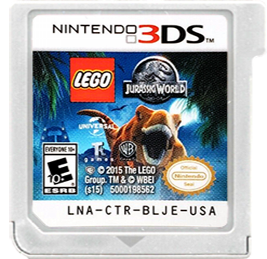 LEGO Jurassic World cartridge art for Nintendo 3DS (3DS) video game