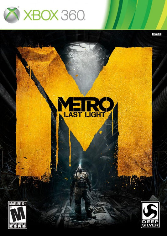 Metro: Last Light cover art for Xbox 360 (X360) post-apocalyptic first-person shooter video game