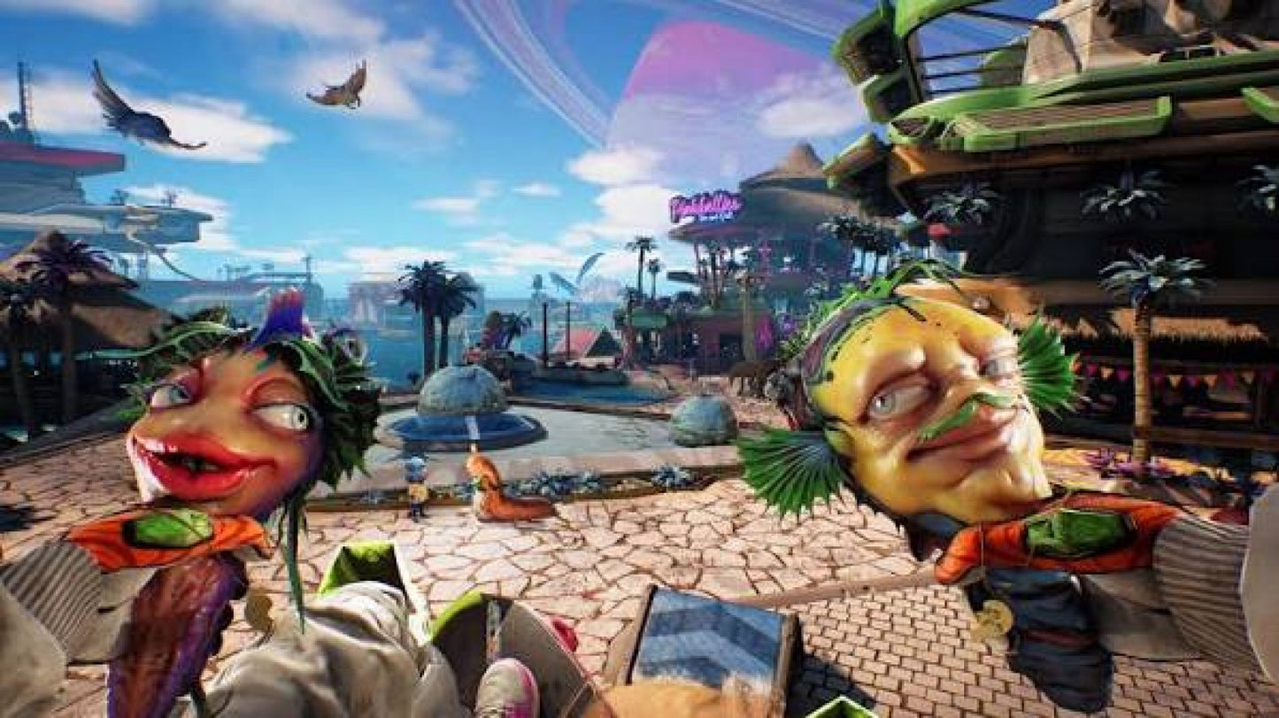 High on Life 2 PlayStation 5 PS5 for first person shooter video game fans featuring comedic sci fi action colorful alien worlds talking weapons bounty hunting missions fast paced gunplay platforming exploration unique characters and irreverent humor with immersive next generation gameplay collectible gaming appeal gameplay