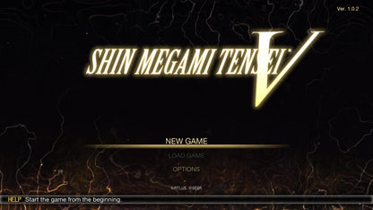 Shin Megami Tensei V title screen for the Nintendo Switch (NS) video game 