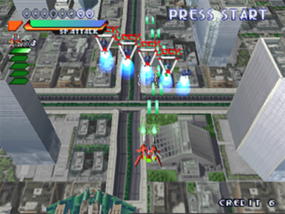 RayStorm PlayStation 1 PS1 3D arcade spaceship shoot 'em up vertical arcade-style shmup port lock-on targeting system shooter arcade port high difficulty sci-fi graphics explosions boss fights music ray series giant ships gameplay
