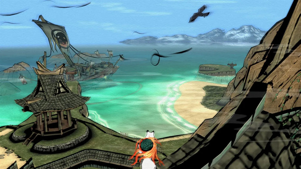 Ōkami HD PlayStation 4 PS4 for action adventure video game fans featuring Japanese mythology celestial brush powers beautiful watercolor inspired visuals puzzle solving exploration combat legendary creatures divine abilities and immersive fantasy storytelling collectible gaming appeal gameplay