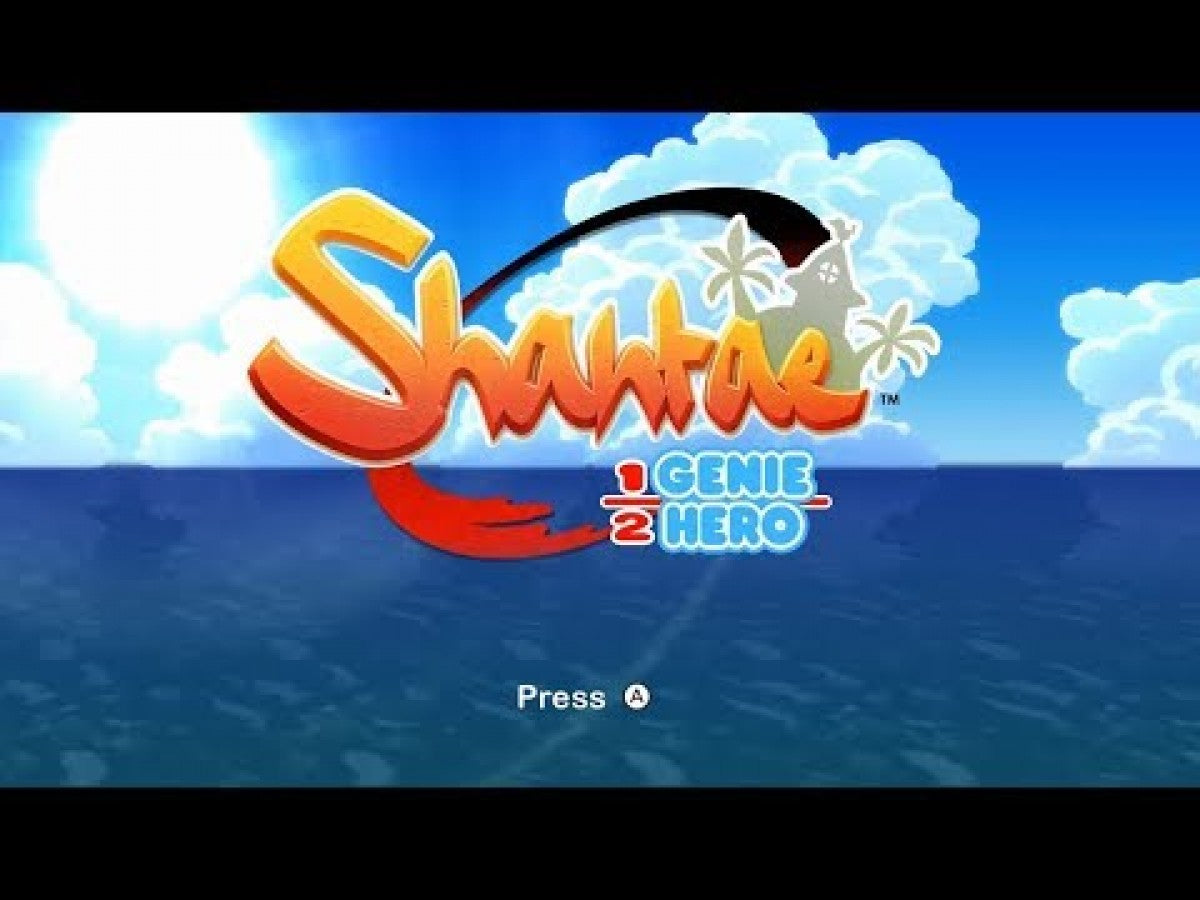 Shantae Half-Genie Hero [Risky Beats Edition] title screen for Nintendo Wii U (WiiU) video game