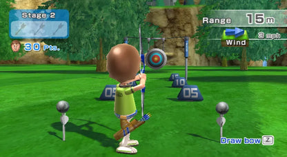 Wii Sports Resort Wii MotionPlus bundle Nintendo Wii video game, complete in box CIB, motion-controlled sports gameplay, family-friendly multiplayer title gameplay screenshot