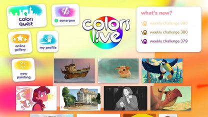 Colors Live with stylus included gameplay image for Nintendo Switch NS video game
