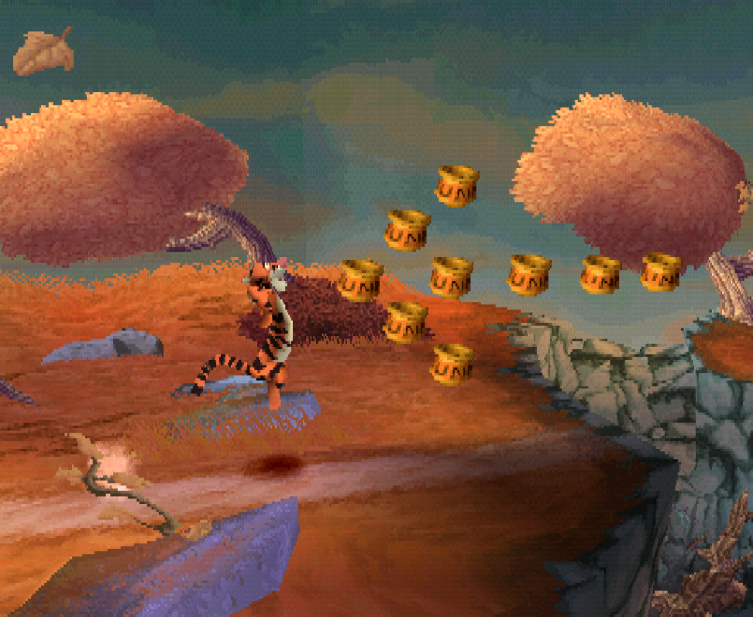 Disney’s Tigger’s Honey Hunt retro platform adventure game for PlayStation 1 (PS1) gameplay