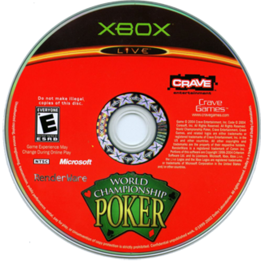 World Championship Poker disc for Xbox (XBOX) video game