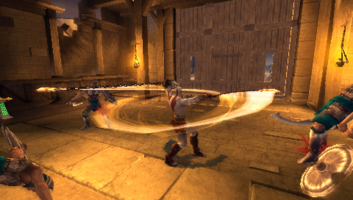 God of War Chains of Olympus gameplay for PlayStation Portable (PSP) action video game.