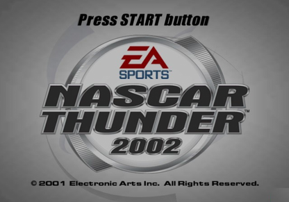 NASCAR Thunder 2002 – PlayStation 2 (PS2) stock car racing sports video game title screen