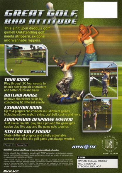 Outlaw Golf back cover art for Xbox (XBOX) video game