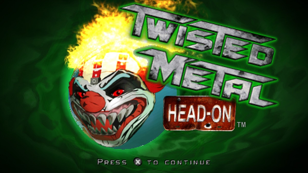 Twisted Metal: Head On – title page for PlayStation Portable (PSP) vehicular combat game