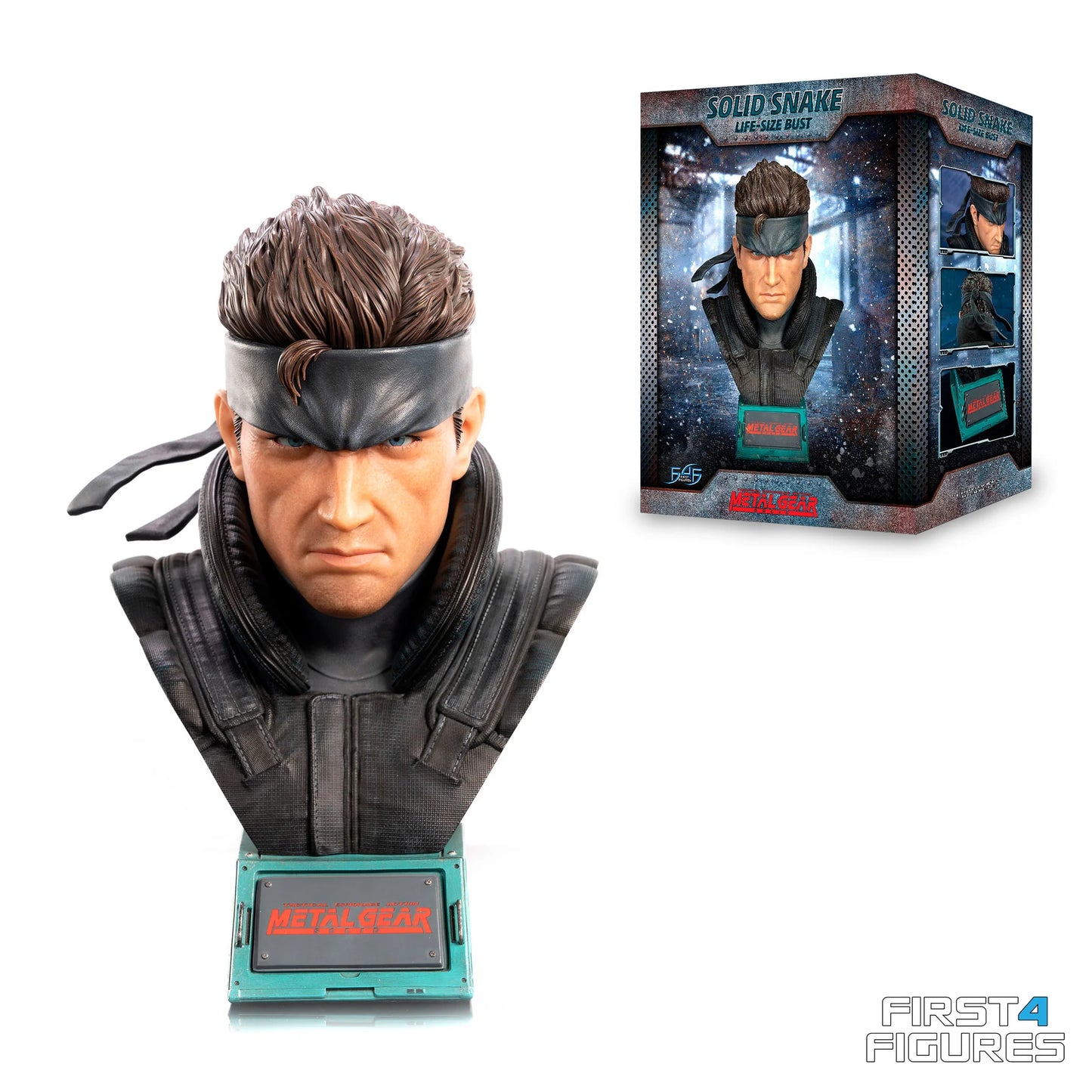 Solid Snake Grand Scale Bust 12" Premium Resin Statue – Figure, box and bust