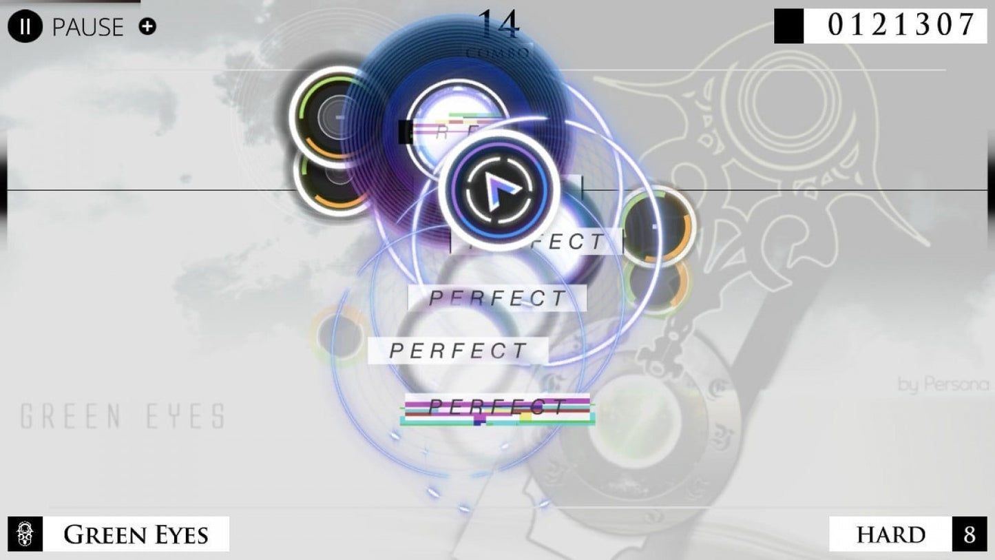 Cytus Alpha for Nintendo Switch with rhythm-music gameplay and stylized futuristic artwork gameplay