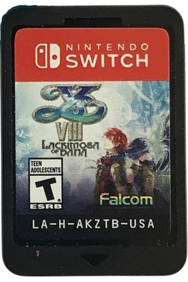 Ys VIII Lacrimosa of DANA Nintendo Switch NS video game featuring action role playing gameplay Adol Christin island exploration real time combat enemy battles character progression party based adventure crafting mysterious environments and fantasy cartridge art