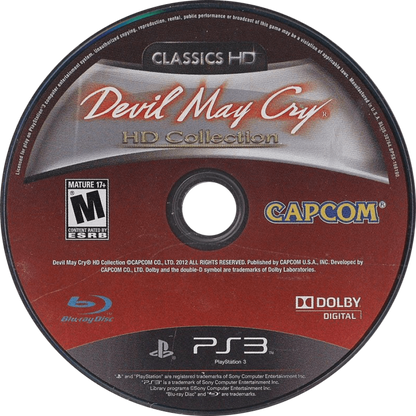 Devil May Cry HD Collection PlayStation 3 PS3 for retro video game enthusiasts featuring stylish action gameplay fast paced hack and slash combat iconic demon hunting adventures combo driven mechanics enhanced classic titles supernatural battles and collectible gaming appeal disc 